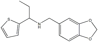 (2H-1,3-benzodioxol-5-ylmethyl)[1-(thiophen-2-yl)propyl]amine Structure