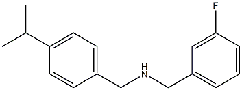 [(3-fluorophenyl)methyl]({[4-(propan-2-yl)phenyl]methyl})amine