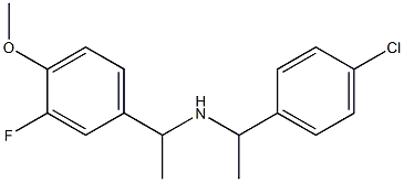 [1-(4-chlorophenyl)ethyl][1-(3-fluoro-4-methoxyphenyl)ethyl]amine 结构式