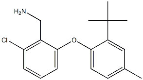 [2-(2-tert-butyl-4-methylphenoxy)-6-chlorophenyl]methanamine Structure