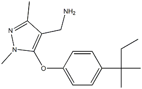 {1,3-dimethyl-5-[4-(2-methylbutan-2-yl)phenoxy]-1H-pyrazol-4-yl}methanamine