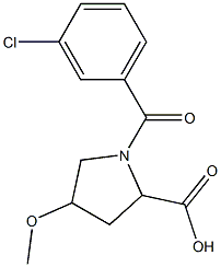 1-(3-chlorobenzoyl)-4-methoxypyrrolidine-2-carboxylic acid