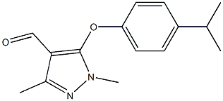 1,3-dimethyl-5-[4-(propan-2-yl)phenoxy]-1H-pyrazole-4-carbaldehyde