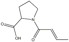 1-[(2E)-but-2-enoyl]pyrrolidine-2-carboxylic acid Structure