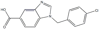 1-[(4-chlorophenyl)methyl]-1H-1,3-benzodiazole-5-carboxylic acid