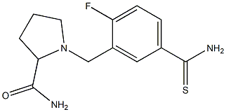 1-[(5-carbamothioyl-2-fluorophenyl)methyl]pyrrolidine-2-carboxamide Structure