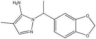1-[1-(2H-1,3-benzodioxol-5-yl)ethyl]-4-methyl-1H-pyrazol-5-amine Structure