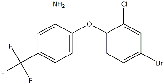2-(4-bromo-2-chlorophenoxy)-5-(trifluoromethyl)aniline Struktur