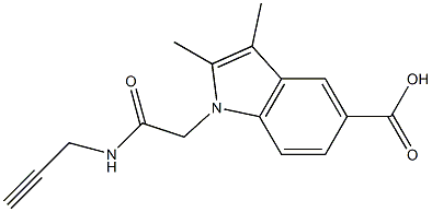 2,3-dimethyl-1-[(prop-2-yn-1-ylcarbamoyl)methyl]-1H-indole-5-carboxylic acid