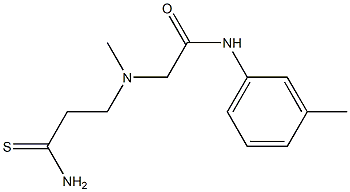 2-[(2-carbamothioylethyl)(methyl)amino]-N-(3-methylphenyl)acetamide Structure