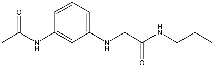 2-[(3-acetamidophenyl)amino]-N-propylacetamide Struktur