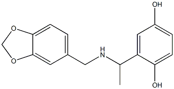2-{1-[(2H-1,3-benzodioxol-5-ylmethyl)amino]ethyl}benzene-1,4-diol Structure