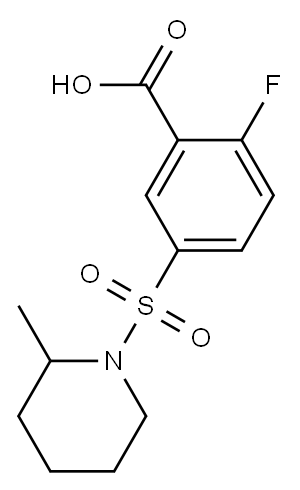 2-fluoro-5-[(2-methylpiperidine-1-)sulfonyl]benzoic acid