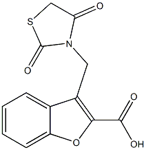 3-[(2,4-dioxo-1,3-thiazolidin-3-yl)methyl]-1-benzofuran-2-carboxylic acid