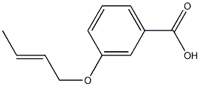 3-[(2E)-but-2-enyloxy]benzoic acid Struktur