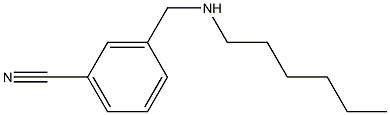 3-[(hexylamino)methyl]benzonitrile Structure