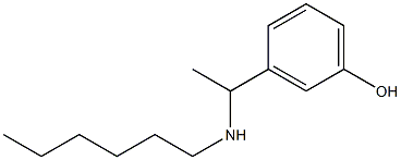 3-[1-(hexylamino)ethyl]phenol Structure