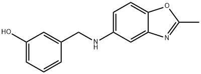3-{[(2-methyl-1,3-benzoxazol-5-yl)amino]methyl}phenol Structure
