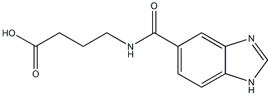 4-[(1H-benzimidazol-5-ylcarbonyl)amino]butanoic acid Structure