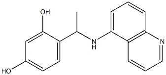 4-[1-(quinolin-5-ylamino)ethyl]benzene-1,3-diol Struktur