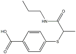 4-{[1-(propylcarbamoyl)ethyl]sulfanyl}benzoic acid Structure