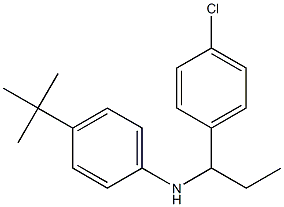 4-tert-butyl-N-[1-(4-chlorophenyl)propyl]aniline 结构式