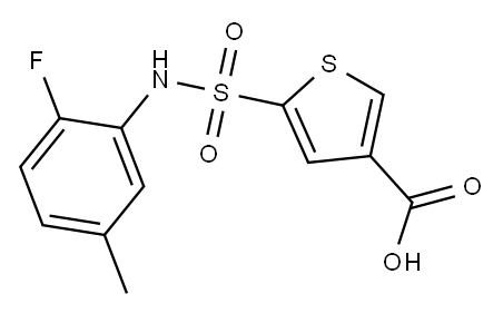 5-[(2-fluoro-5-methylphenyl)sulfamoyl]thiophene-3-carboxylic acid