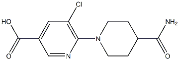 6-(4-carbamoylpiperidin-1-yl)-5-chloropyridine-3-carboxylic acid