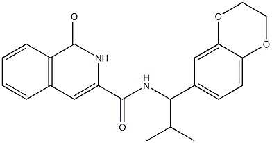 3-Isoquinolinecarboxamide,  N-[1-(2,3-dihydro-1,4-benzodioxin-6-yl)-2-methylpropyl]-1,2-dihydro-1-oxo-