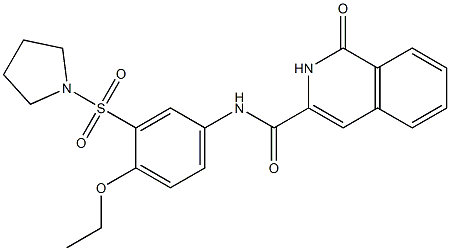 3-Isoquinolinecarboxamide,  N-[4-ethoxy-3-(1-pyrrolidinylsulfonyl)phenyl]-1,2-dihydro-1-oxo-