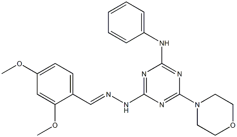 2,4-dimethoxybenzaldehyde [4-anilino-6-(4-morpholinyl)-1,3,5-triazin-2-yl]hydrazone