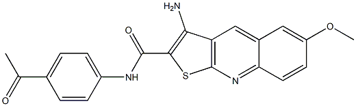 N-(4-acetylphenyl)-3-amino-6-methoxythieno[2,3-b]quinoline-2-carboxamide