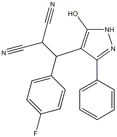 2-[(4-fluorophenyl)(5-hydroxy-3-phenyl-1H-pyrazol-4-yl)methyl]malononitrile