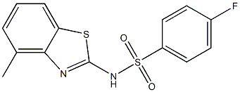 4-fluoro-N-(4-methyl-1,3-benzothiazol-2-yl)benzenesulfonamide