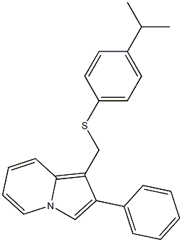 1-{[(4-isopropylphenyl)sulfanyl]methyl}-2-phenylindolizine Structure