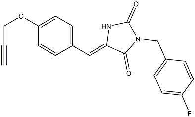 3-(4-fluorobenzyl)-5-[4-(prop-2-ynyloxy)benzylidene]imidazolidine-2,4-dione