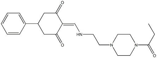 5-phenyl-2-({[2-(4-propionyl-1-piperazinyl)ethyl]amino}methylene)-1,3-cyclohexanedione