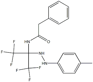 2-phenyl-N-[2,2,2-trifluoro-1-[2-(4-methylphenyl)hydrazino]-1-(trifluoromethyl)ethyl]acetamide