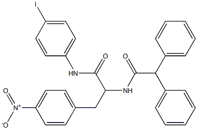 2-[(diphenylacetyl)amino]-3-{4-nitrophenyl}-N-(4-iodophenyl)propanamide
