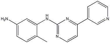 N-(2-Methyl-5-aminophenyl)-4-(3-pyridyl)-2-pyrimidine-amine Structure