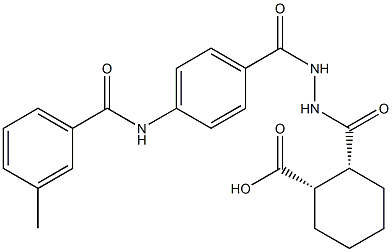 (1S,2R)-2-[(2-{4-[(3-methylbenzoyl)amino]benzoyl}hydrazino)carbonyl]cyclohexanecarboxylic acid