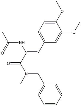 (Z)-2-(acetylamino)-N-benzyl-3-(3,4-dimethoxyphenyl)-N-methyl-2-propenamide Structure