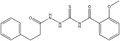 2-methoxy-N-{[2-(3-phenylpropanoyl)hydrazino]carbothioyl}benzamide