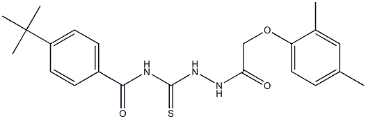 4-(tert-butyl)-N-({2-[2-(2,4-dimethylphenoxy)acetyl]hydrazino}carbothioyl)benzamide