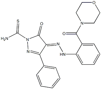 4-{(E)-2-[2-(4-morpholinylcarbonyl)phenyl]hydrazono}-5-oxo-3-phenyl-4,5-dihydro-1H-pyrazole-1-carbothioamide
