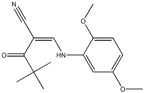 (Z)-3-(2,5-dimethoxyanilino)-2-(2,2-dimethylpropanoyl)-2-propenenitrile