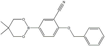 2-Benzyloxy-5-(5,5-dimethyl-1,3,2-dioxaborinan-2-yl)benzonitrile Structure