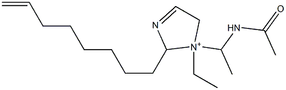 1-[1-(アセチルアミノ)エチル]-1-エチル-2-(7-オクテニル)-3-イミダゾリン-1-イウム 化学構造式