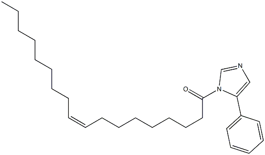 1-[(9Z)-9-オクタデセノイル]-5-フェニル-1H-イミダゾール 化学構造式