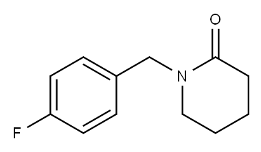 1-(4-フルオロベンジル)ピペリジン-2-オン 化学構造式